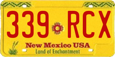 NM license plate 339RCX