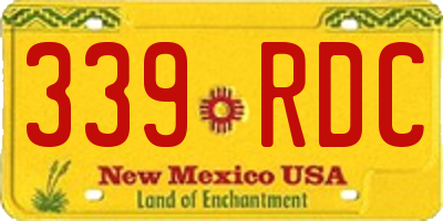 NM license plate 339RDC