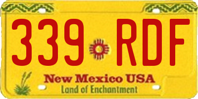NM license plate 339RDF