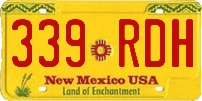NM license plate 339RDH