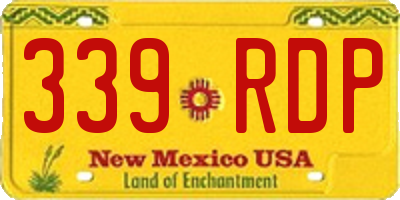 NM license plate 339RDP