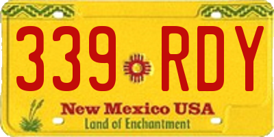 NM license plate 339RDY