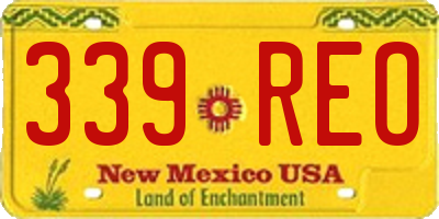 NM license plate 339REO