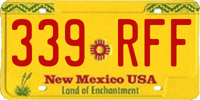 NM license plate 339RFF