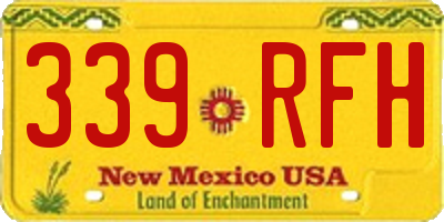 NM license plate 339RFH