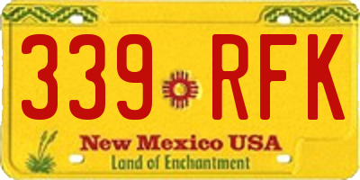 NM license plate 339RFK