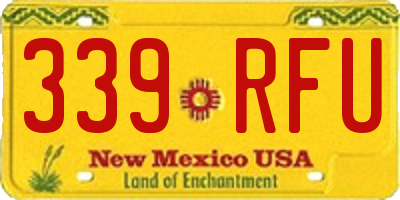 NM license plate 339RFU