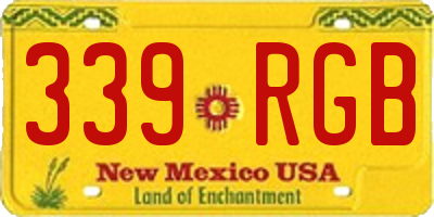 NM license plate 339RGB