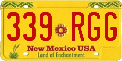 NM license plate 339RGG