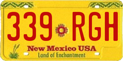 NM license plate 339RGH