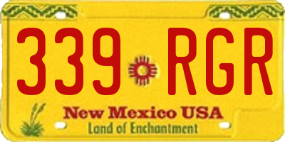 NM license plate 339RGR
