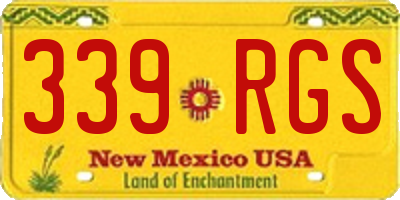 NM license plate 339RGS