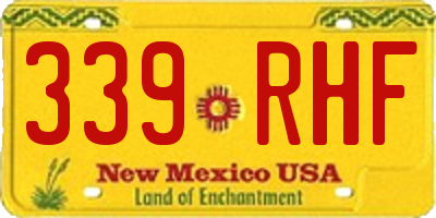 NM license plate 339RHF