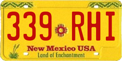 NM license plate 339RHI