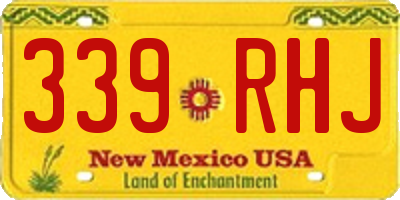 NM license plate 339RHJ
