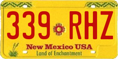 NM license plate 339RHZ