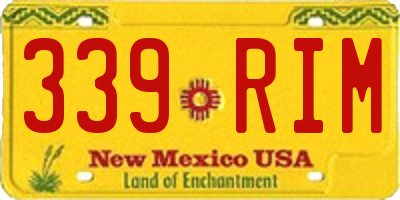 NM license plate 339RIM