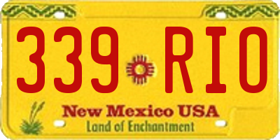 NM license plate 339RIO