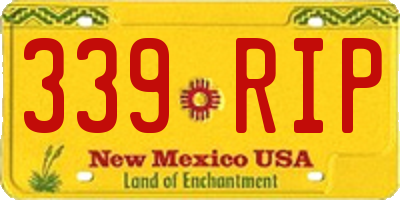 NM license plate 339RIP