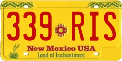 NM license plate 339RIS