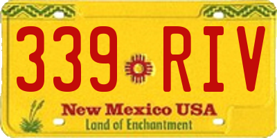 NM license plate 339RIV