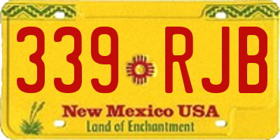 NM license plate 339RJB