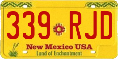 NM license plate 339RJD