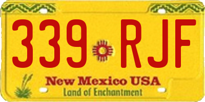 NM license plate 339RJF