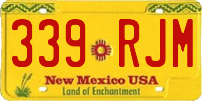 NM license plate 339RJM