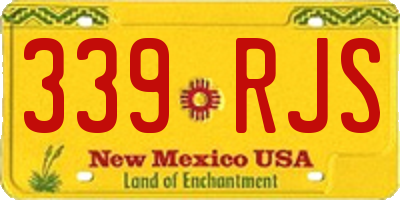 NM license plate 339RJS