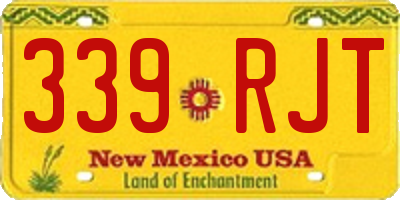 NM license plate 339RJT
