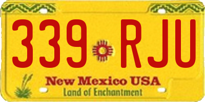 NM license plate 339RJU
