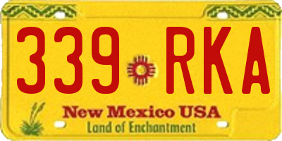 NM license plate 339RKA