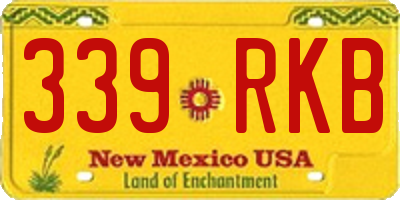 NM license plate 339RKB
