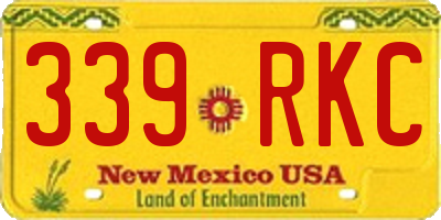 NM license plate 339RKC