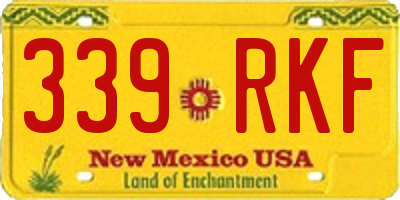 NM license plate 339RKF