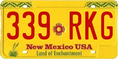 NM license plate 339RKG