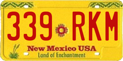NM license plate 339RKM