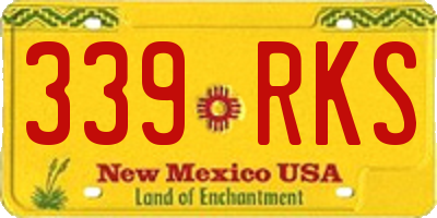 NM license plate 339RKS