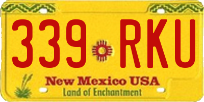 NM license plate 339RKU