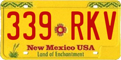 NM license plate 339RKV