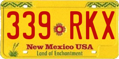 NM license plate 339RKX