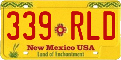 NM license plate 339RLD