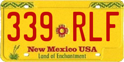NM license plate 339RLF