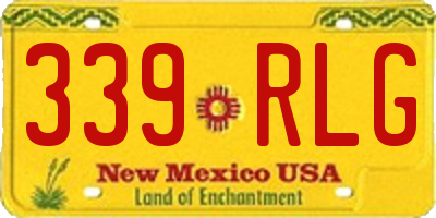 NM license plate 339RLG