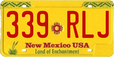 NM license plate 339RLJ