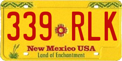 NM license plate 339RLK