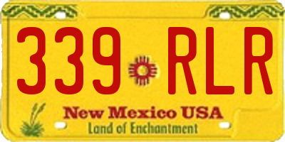 NM license plate 339RLR