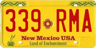 NM license plate 339RMA
