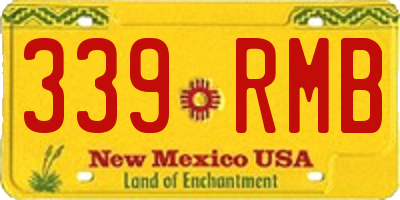 NM license plate 339RMB